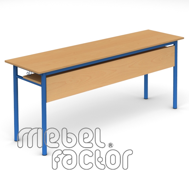 Triple table RONDO H76cm with front and shelf