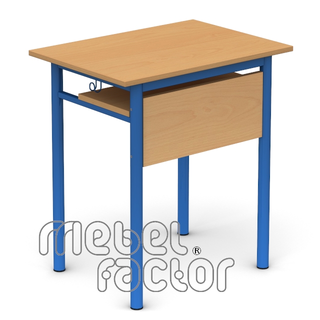 Single table RONDO H76cm with front and shelf