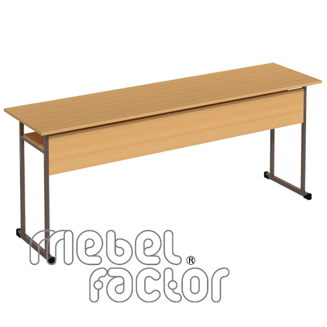 Triple table UNIVERSAL H76cm with front and shelf