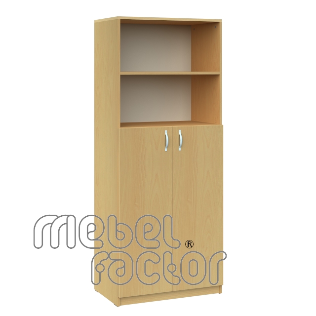 Double office cupboard with five levels and doors 3H