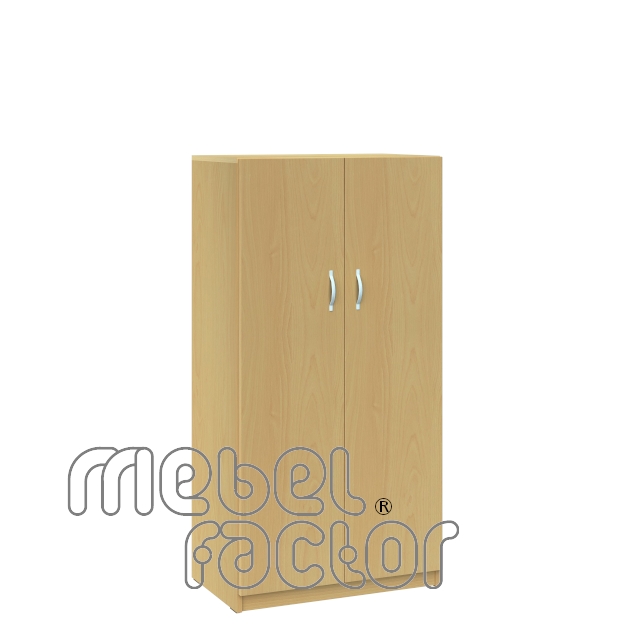 Double office cupboard with four levels and doors 4H