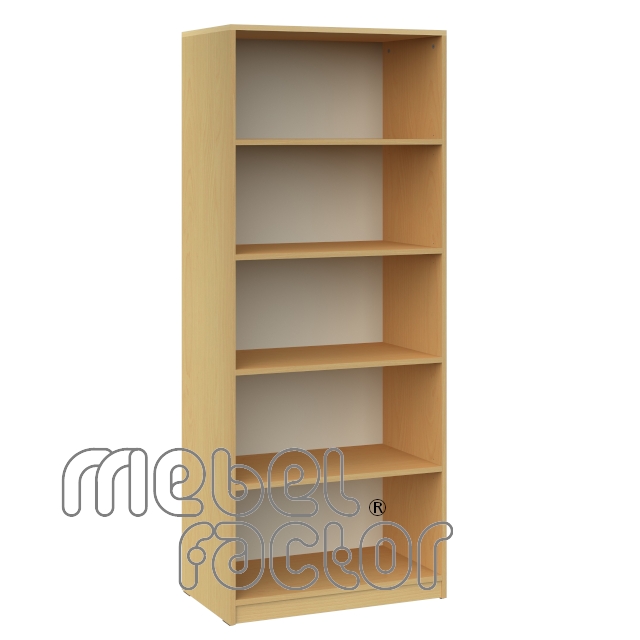 Double office shelf with five levels