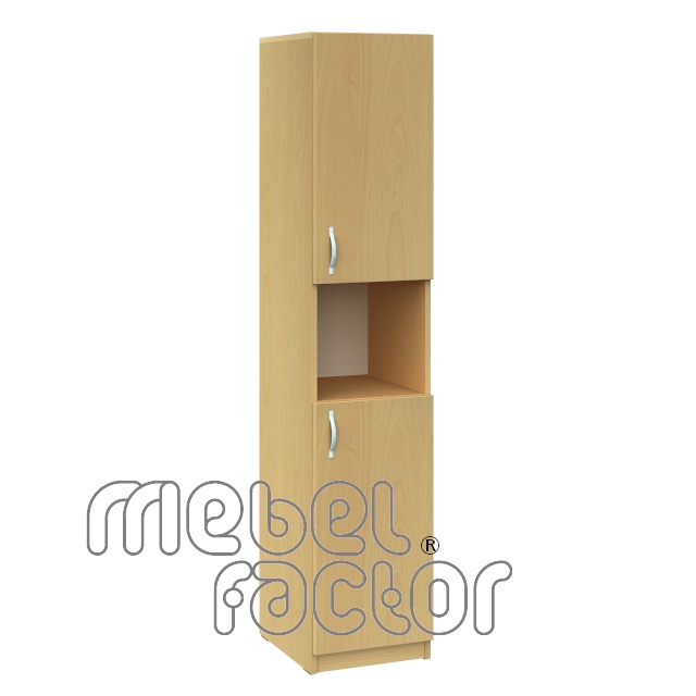 Single office cupboard with five levels and door 2H+2H