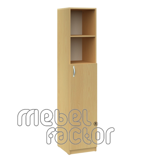 Single office cupboard with five levels and door 3H