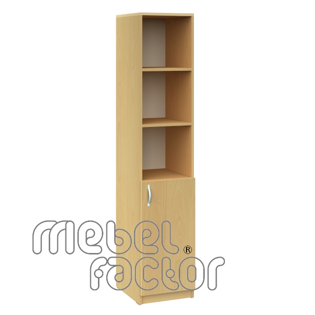 Single office cupboard with five levels and door 2H