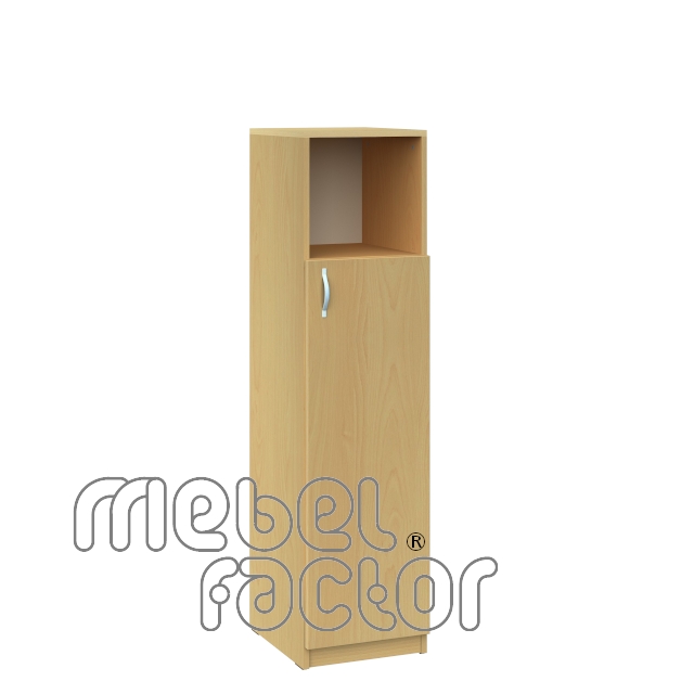 Single office cupboard with four levels and door 3H