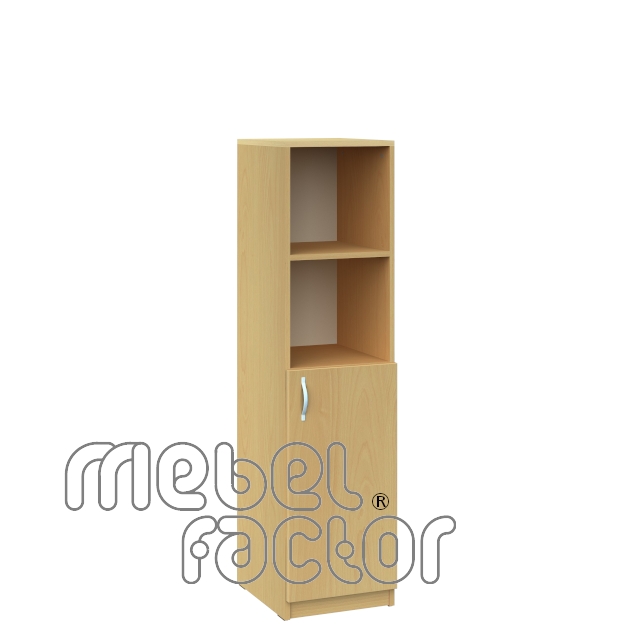 Single office cupboard with four levels and door 2H