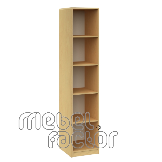 Single office shelf with five levels