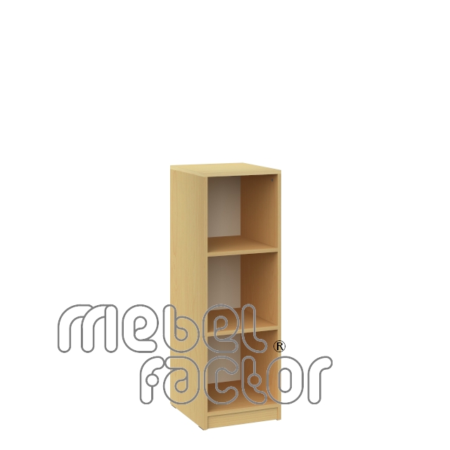 Single office shelf with three levels