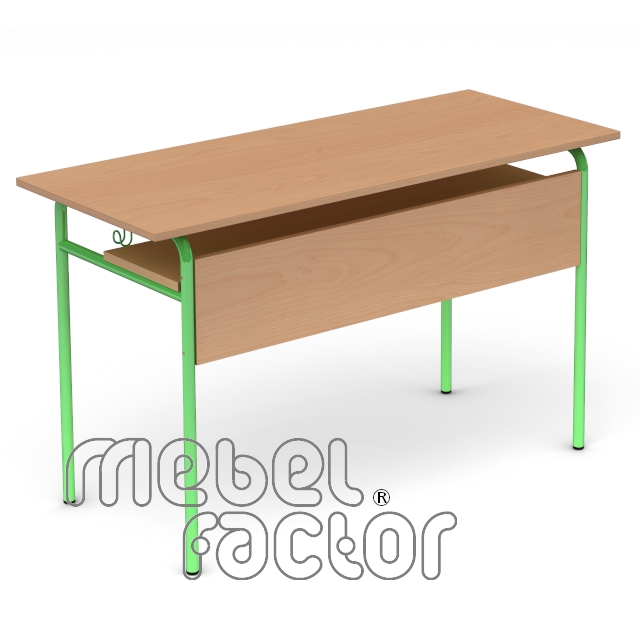 Double table SAVULEN H71cm with front and shelf