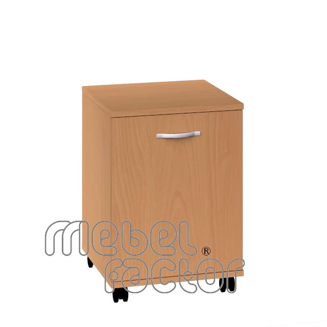 Mobile office pedestal with cabinet