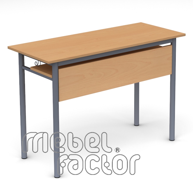 Double table RONDO H82cm with front and shelf