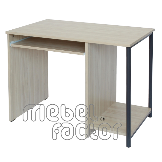 Computer table 90x60cm. with a metal leg