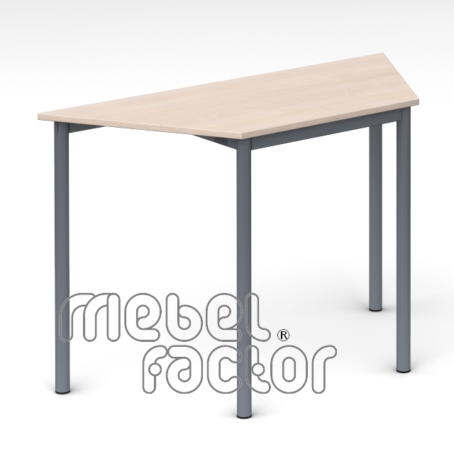 School table RONDO trapezoid 120x52cm, H76cm.