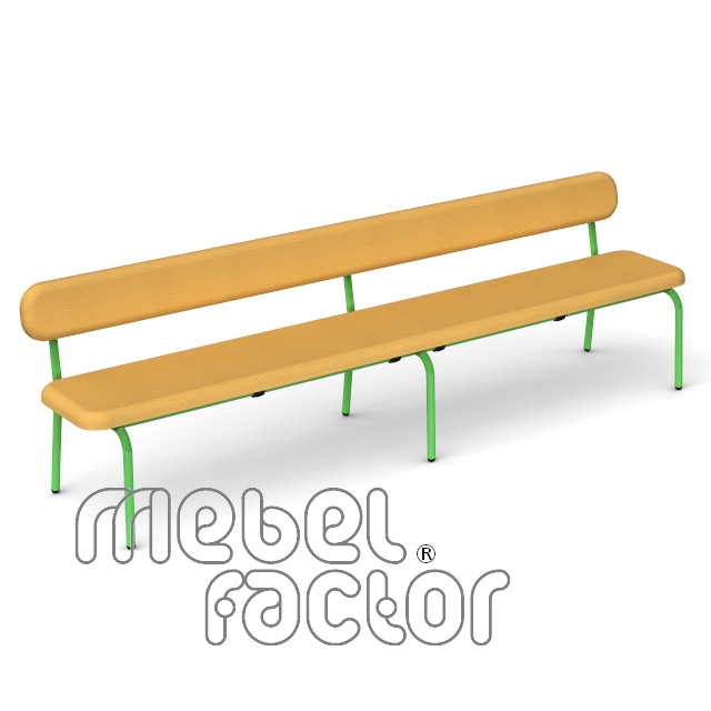 Upholstered bench SAVULEN with backrest 180/ H31cm