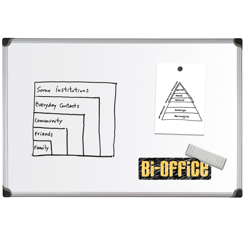 Magnetic Whiteboard 90x120cm with al. frame