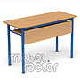 Double table RONDO H76cm with front and shelf