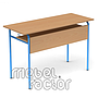 Double table SAVULEN H76cm with front and shelf
