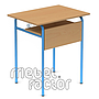 Single table SAVULEN H76cm with front and shelf