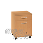 Mobile office pedestal with cabinet and drawer
