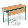 Double table RONDO H71cm with front and shelf