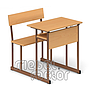 Single combo desk UNIVERSAL H71cm. Chipboard seat and backrest.