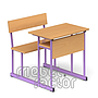 Single combo desk UNIVERSAL H65cm. Chipboard seat and backrest.