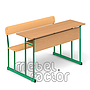 Double combo desk UNIVERSAL H71cm. Plywood seat and backrest.
