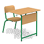 Single school combo desks RONDO H71cm with front, rightward