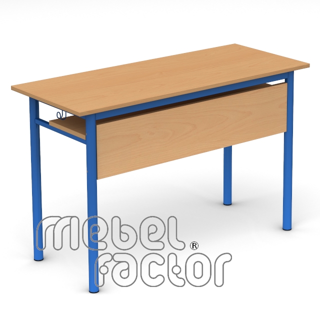 Double table RONDO H76cm with front and shelf