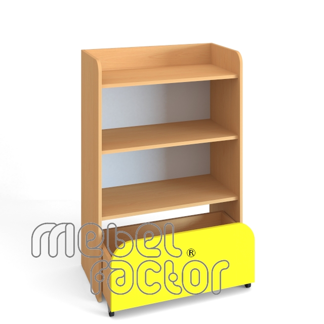 Double cupboard with three levels and drawer