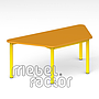 Children table RONDO trapezoid 120x58cm, H46cm.